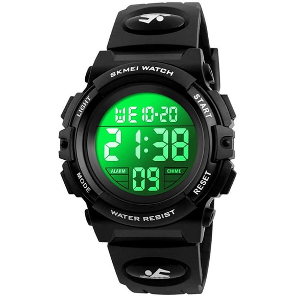 Montre Numérique pour Enfants Sports de Plein Air Étanche 50 m Montres Électroniques Réveil Chronomètre 12/24 H Calendrier Garçon Fille Montre-Bracelet