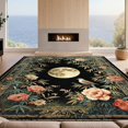 thumbnail image 2 of Design&I 4'x6' Washable Area Rug Bamboo Snake Sofa Boho Vintage Gothic Bird Center Scroll Border for Home Office, Under Desk, Snag-Free Skid-Resistant Medium, 2 of 7