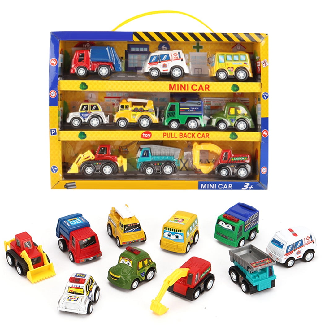 Pull Back Car Set Mini Plastic Interactive Car Toys Vehicle Toys