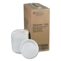 Unlaminated Foam Dinnerware Plate, 9" Diameter, White, 500/Carton