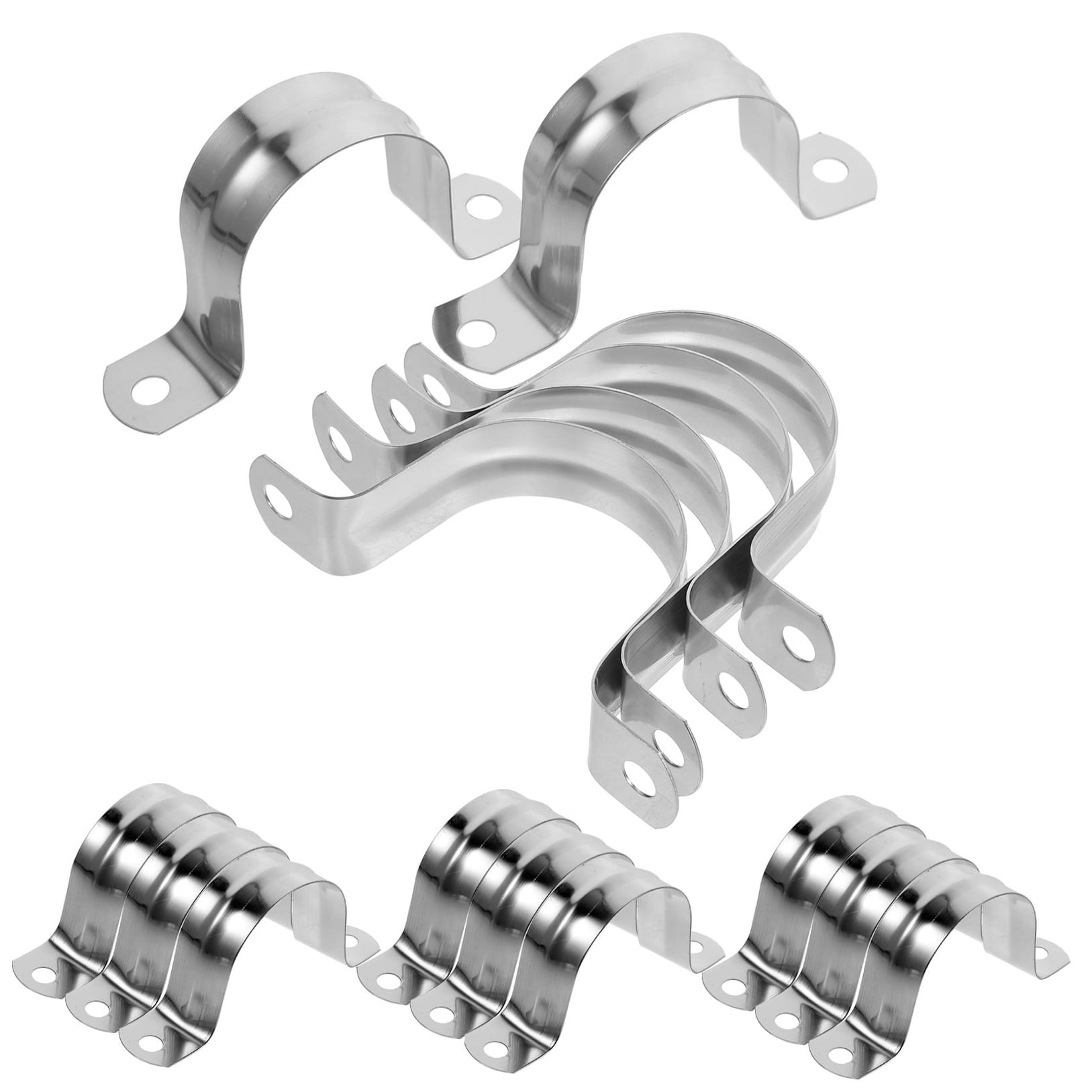 UPOUART Heavy Duty Stainless Steel U-Clamps, 100 Pieces Wire and Cord Fastening Hardware for Secure Fixing and Use