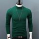thumbnail image 5 of Camiseta interior de hombre, camiseta de manga larga, otoño invierno, cuello medio alto, color sólido, cuerpo ajustado con versión coreana de estilo extranjero, 5 of 5