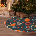 thumbnail image 5 of Bingfone Christmas Tree Skirt Mat Christmas Decoration Interior 48" -Autumn with Pumpkins, 5 of 6