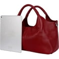 thumbnail image 2 of Bellella Handbag for Women Genuine Leather Top Handle Satchel Classic Tote Shoulder Bag Work Travel Crossbody Bags Red, 2 of 5