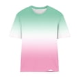 thumbnail image 5 of Ichuanyi Womens Summer Tops Trendy Gradient Color Print Short Sleeve Tshirts Shirts Crew Neck T Shirts Fashion, 5 of 7