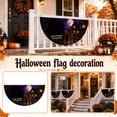 thumbnail image 3 of Halloween Fan Flag Banner, 1.5 x 3 FT Fan Halloween Bunting Flag Grommets, Fall Outdoor Bunting for Halloween Indoor Outdoor House Holiday Yard Decorations Party, 3 of 7