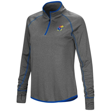 1988 Kansas Jayhawks Basketball - Womens Kansas Jayhawks Quarter Zip Wind Shirt - L