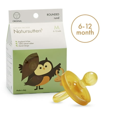UPC: 0894654002813 | Natursutten Pacifier 6-12 Months Natural Rubber Round Infant Pacifier