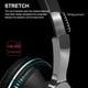 thumbnail image 2 of Cateissary Auriculares inalámbricos RGB Auriculares plegables compatibles con Bluetooth con luz LED Cables de audio/vídeo Blanco, 2 of 6