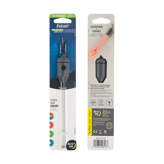 Nite Ize NIT-RGSR-07S-R3 2020N Radiant Rechargeable LED Glow Stick, Disc-O Select