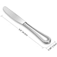 thumbnail image 2 of Pearl Edge 4-Piece Premium Dinner Knives: Stainless Steel Table Knives with a Refined Bead Design, Brightly Polished, 9.6 Inches, Dishwasher Safe. (Silver), 2 of 2