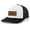 Black/White/Black, variant on Men's Golf Legalize Mulligans Golfing Lucky Engraved Leather Patch Mesh Back Trucker Hat, Columbia Blue/White