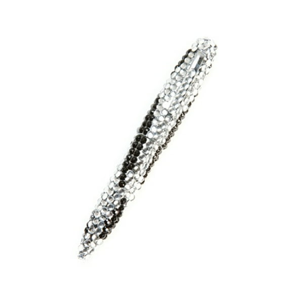 10 Black White Zebra Crystal stone Twist rollerball Refillable Black Ink Pen