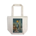 thumbnail image 1 of Philadelphia, Pennsylvania, Retro City Skyline (100% Cotton Canvas Reusable Tote Bag), 1 of 3