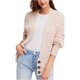 thumbnail image 2 of Suéter Cárdigan de punto grueso Free People rosa pequeño, 2 of 2