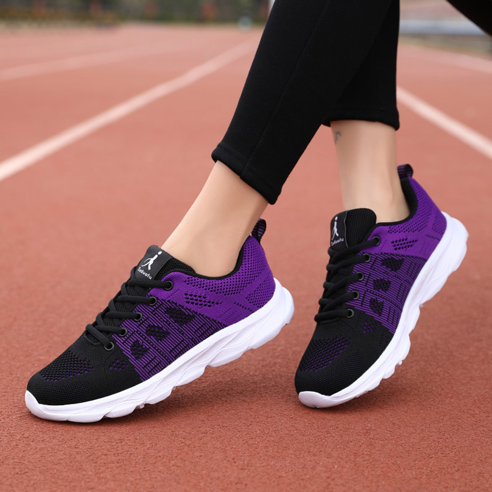 Leozcaa Sneakers for Women Running Slip On Casual Walking Shoes Mesh Comfortable Fashion Tennis Shoes