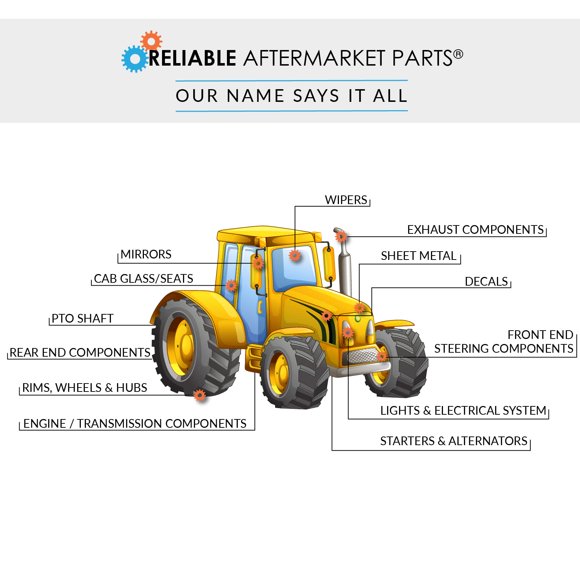 Reliable Aftermarket Pièces Notre Nom Dit Tout, Compatible avec Volant Massey Ferguson avec Bouchon en Plastique 150 165 175 178 230 235 265 894737M1