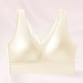 thumbnail image 1 of Warop Womens Solid Color Lace Underwire-Free Push-Up Bra, Breathable Cotton Comfort for Daily Wear, 1 of 5