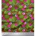 thumbnail image 1 of Soimoi Georgette Viscose Fabric Floral & Leaves Tropical Fabric Prints by Yard 42 Inch Wide, 1 of 1