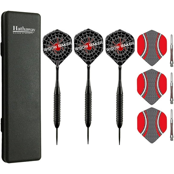 Hathaway Tip Darts,Steel Tip,Sisal Dartboards,PK3 BG1055