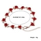 zanvin Or Rose Chaîne de Lien de Couleur Bracelet Romantique avec Émail Rouge Rose Bijoux – image 2 sur 2
