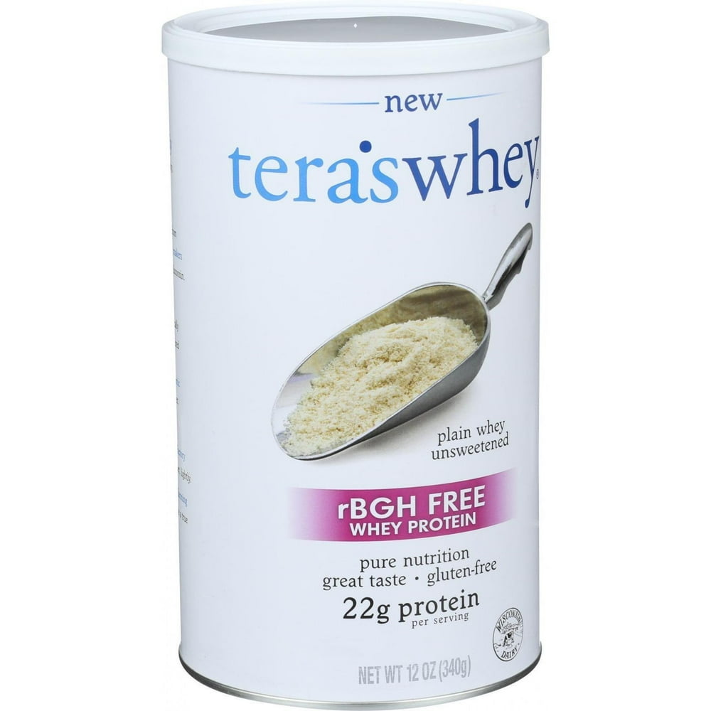 Tera's Whey rBGH Free Whey Protein Powder, Plain, 22g Protein, 0.75 Lb