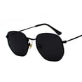 thumbnail image 1 of 7006 Gafas de sol irregulares distintivas de Harajuku Gafas de metal de moda Gafas de sol de estilo literario para hombres y mujeres, 1 of 6