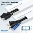 thumbnail image 2 of Cord Hider Wall for One Cord in Cord Covers for Wires on Wall Easy Install Cable Cover Wall Cable Raceway Hide Cords Cable Hider Cord Management Wall x Lin W.in H.in, 2 of 8