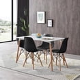 thumbnail image 4 of Comedor Alterego Rectangular Blanco con 4 Sillas Negras, 4 of 4