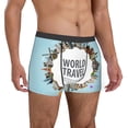 thumbnail image 4 of Salouo World Travel Print Men's Boxer Briefs,Breathable Underwear Elastic Waistband Briefs for Men -Small, 4 of 8