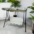 thumbnail image 3 of Northlight 3-Seater Outdoor Patio Swing with Adjustable Canopy - Cream, 3 of 4