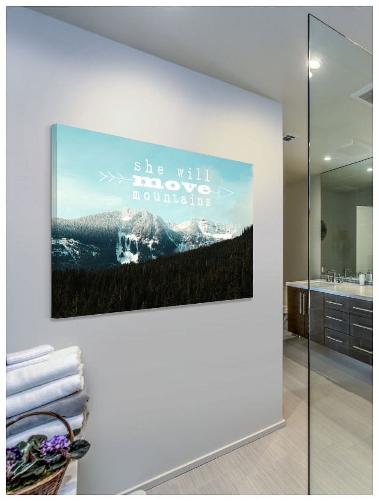 Marmont Hill "She Will Move Mountains" Sylvia Cook Painting Print on Canvas