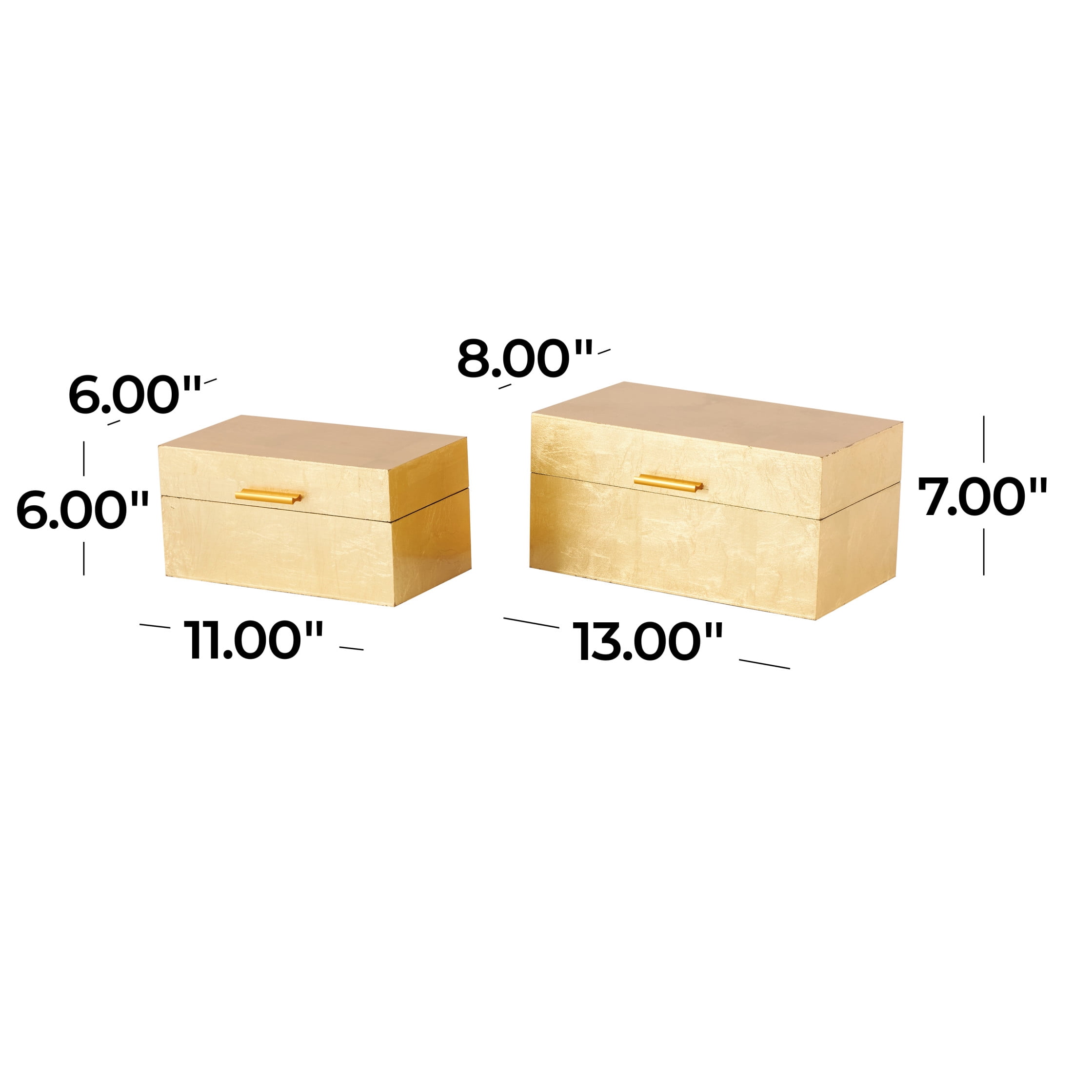 CosmoLiving by Cosmopolitan Gold Wooden Decorative Box with