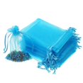 thumbnail image 4 of Bolsas de Regalo de Organza shaofei 50 Piezas 4 x 6 Pulgadas Azul Aguamarina, 4 of 5