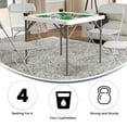 thumbnail image 2 of 34.5'' Square Granite White Folding Game Table with Green Playing Surface, 2 of 9