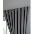 thumbnail image 2 of DecoSource - 2 Wall-to-Wall Blackout Grommet Curtains Panels - 99 Inch Long with Tiebacks - Total Size 216 Inch Wide 108 Each Panel - Solid Thermal Insulated 108" x 99", Light Grey, 2 of 6