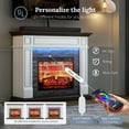 thumbnail image 7 of LGHM 44" Electric Fireplace with Mantel, Free Standing Fireplace Heater with Remote Control & LED Lights for Living Room, Bedroom, White & Brown, 7 of 7