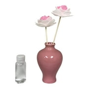 Scented Fragrance For Aroma Diffuser Therapy (Pink Ceramic Vase   1 Aroma Oil);Product Size: 8x2.5x2.5. Accent any room office wedding with aroma smell relaxing