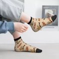 thumbnail image 2 of Fuzoiu Cartoon Squirrel Print Adult Socks, Crew Moisture-wicking Socks, Unisex Cushion Crew Socks,Casual Sports Ankle Socks, 2 of 7