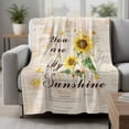 thumbnail image 2 of Sunflower Blanket Soft Cozy Warm Throw Blanket for Couch, Plush Fuzzy Flannel Fleece Blankets for Sofa, Vintage Botanical Bed Blankets Lightweight Gifts for Women, 40"x50", 2 of 9