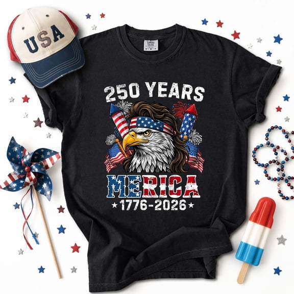 America 250th Anniversary USA Shirt, Merica 250 Years Shirt, Patriotic Shirt, American Flag Graphic Tee, Mens 4th of July Shirt
