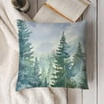 thumbnail image 3 of Throw Pillow Covers Blue Green Square Rustic Style Fog Print Decorative Pillowcase Cushion Cover for Home Sofa Bed Outdoor, 3 of 5