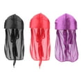 thumbnail image 1 of 3pcs Mujeres Gorro de Larga Pérdida de Cabello Bufanda Sombrero Pirata Gorro + Rojo + Morado Sunnimix Mujer Hombre Durag Sombreros, 1 of 5