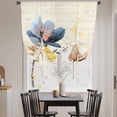 thumbnail image 3 of Blue Yellow Flowers Tie Up Curtains for Windows, Balloon Window Shades, Spring Summer Garden Wildflowers Retro Kitchen Window Treatments Roll Up Curtain for Basement/Nursery 52"x45", 3 of 8