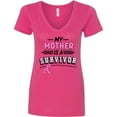 thumbnail image 3 of Inktastic My Mother is a Survivor Breast Cancer Awareness Women's V-Neck T-Shirt, 3 of 5