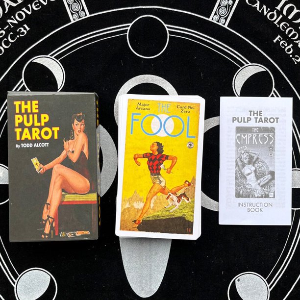 Baraja de cartas de Tarot con guía, juego de mesa de oráculo, adivinación del destino, 78 cartas Fivean unisex