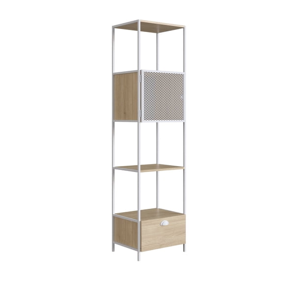 Librero Kessa Muebles Crover Blanco