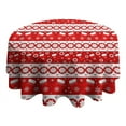 thumbnail image 4 of Christmas Round Tablecloth 60x60in(153x153cm) – Waterproof Polyester Table Cover with Full Print Design, Wrinkle Resistant & Washable for Kitchen Dining Party Decor, 4 of 6