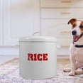 thumbnail image 3 of WHAMVOX Cat Food Containers 1Pcs Large Capacity Pet Supplies Galvanized Iron Sealed Bucket for Home Use 27x30cm, 3 of 8