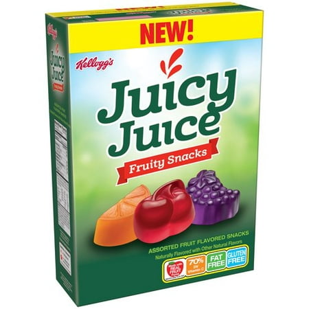 (3 Pack) Kellogg's Juicy Juice Assorted Fruit Flavored Fruity Snacks, 22